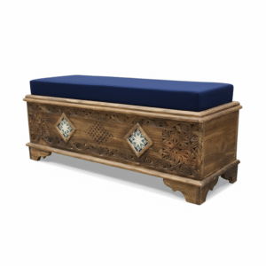 Gemini_Generated_Image_kigo53kigo53kigo Teal Carved Upholstered Storage Bench