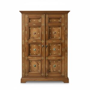 Hand-Painted Polychrome Armoire