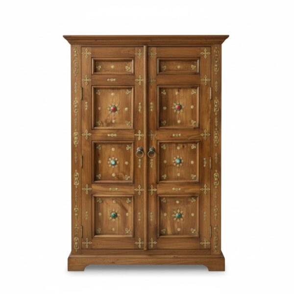 Hand-Painted Polychrome Armoire