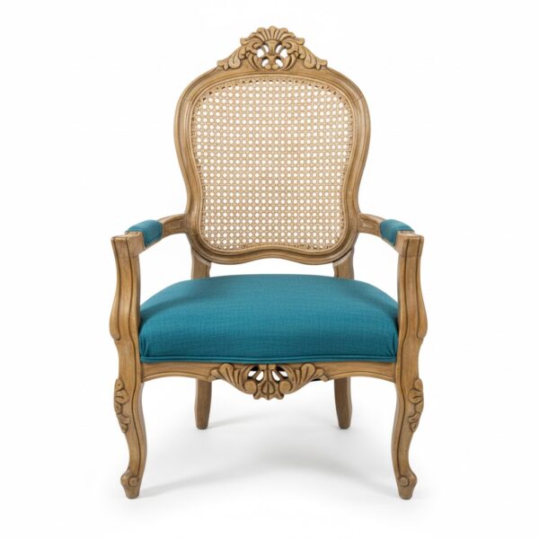 Carved Wood Suzani Armchair