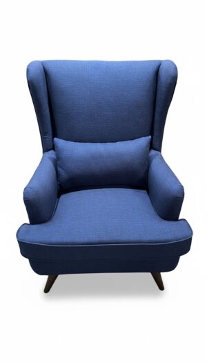 1 Blue Upholstered Wingback Accent Chair