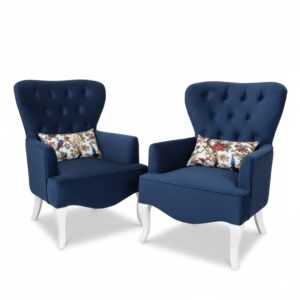 unnamed (1) Navy Blue Tufted Accent Chairs